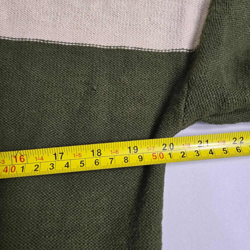 Madewell Clairview Hoodie Sweater, Cream/Olive Green, Cotton, Size XXS - Picture 7 of 10